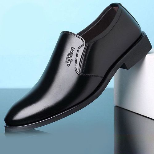 Fashion Executive Business Men Cooperate Leather Shoes- Black