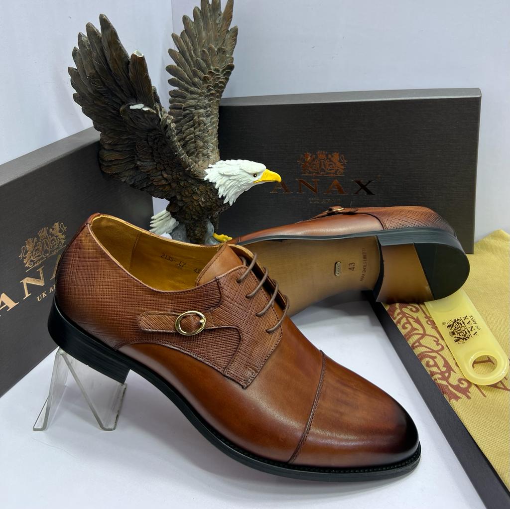 COOPERATE DOUBLE MONK LEATHER BUCKLE SHOES