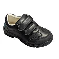 Sharp Edge Double Velcro School Shoes - Boys